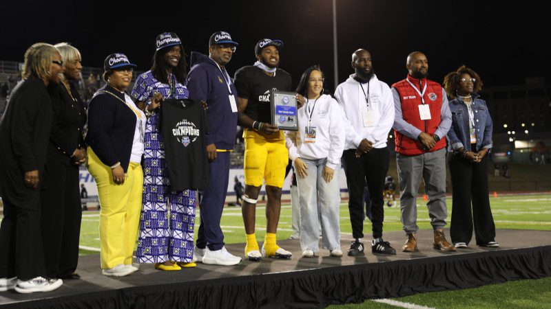 Johnson C. Smith University defeated two-time defending champion Virginia Union University 45-21 at the 2025 Central Intercollegiate Athletic Association (CIAA) Football Championship on Nov. 15, 2025—the Golden Bulls’ first CIAA football title since 1969.