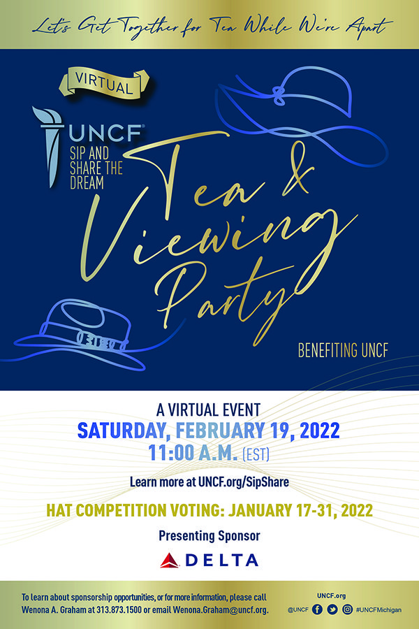 2022 UNCF Sip and Share the Dream &#8211; A Virtual Tea &#038; Viewing Party &#8211; Detroit