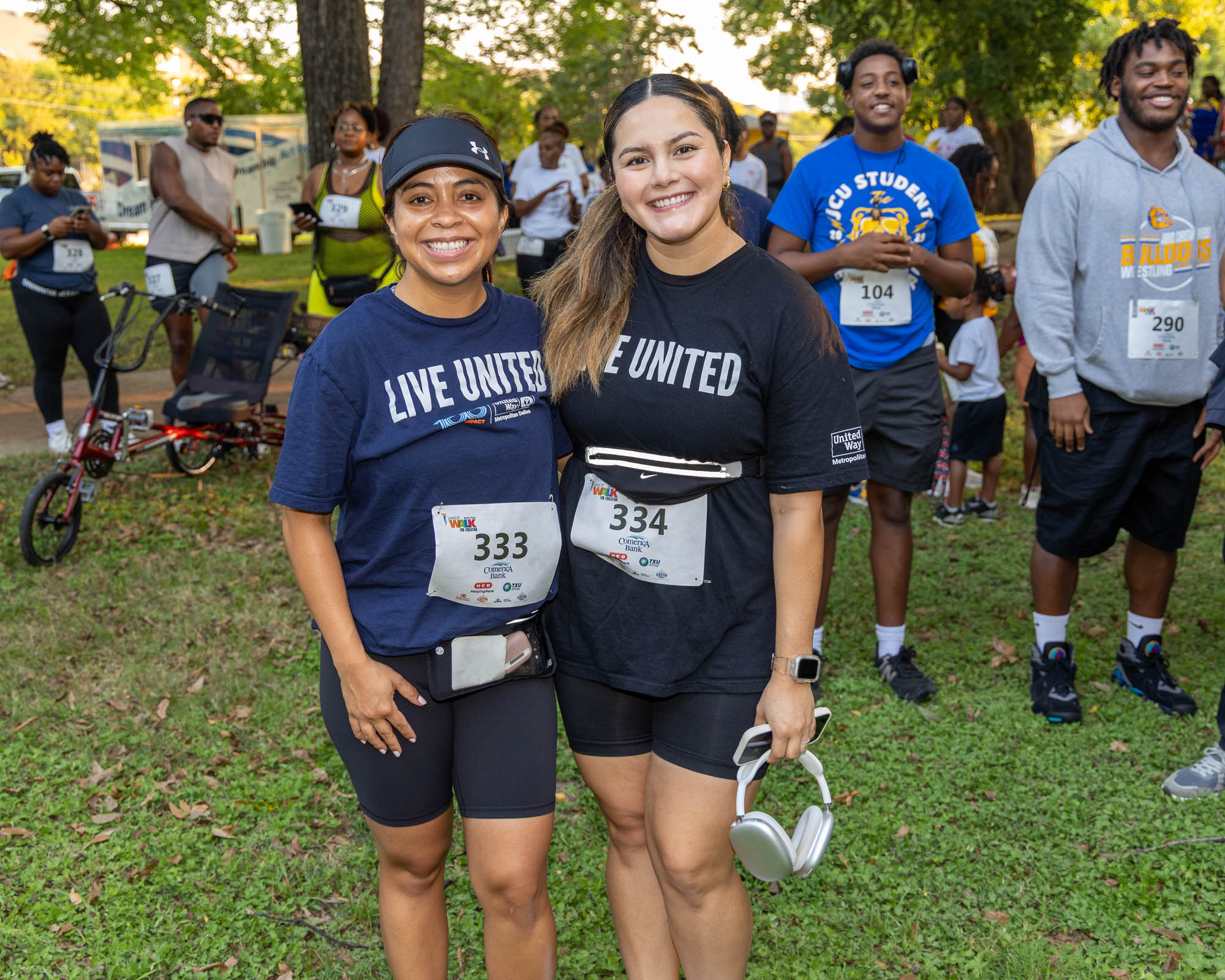 Two walk attendees