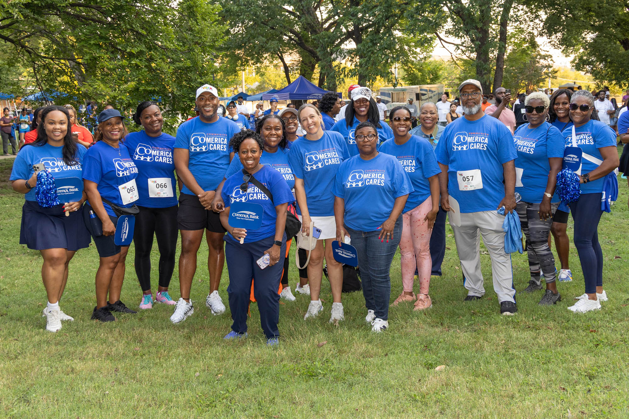 large group of walk attendees