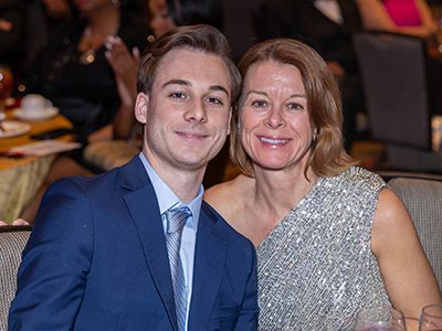 Two patrons at the 10th annual mayor's masked ball