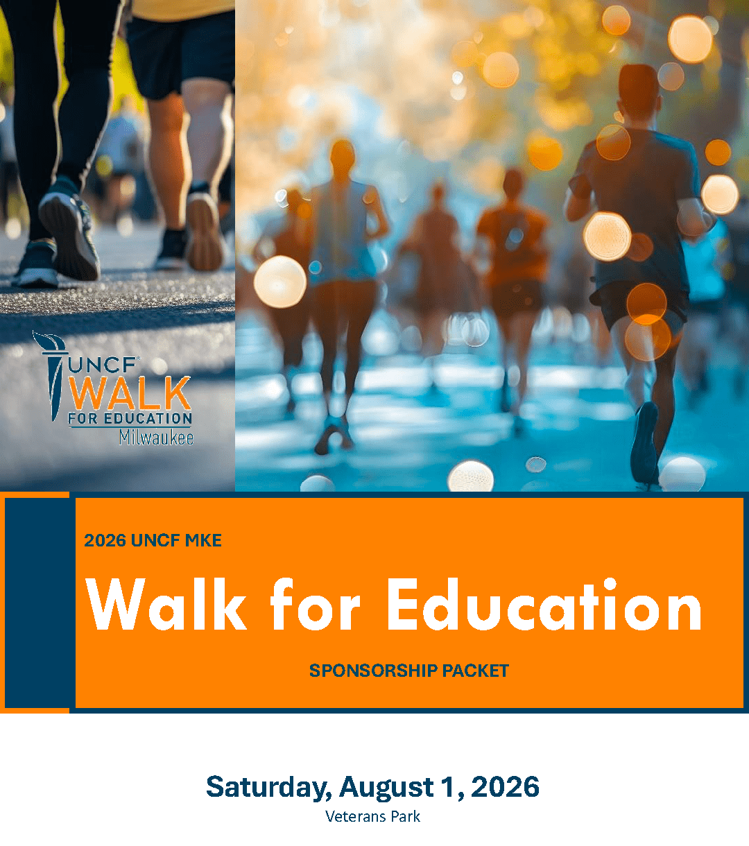2026 UNCF Walk for Education MKE Sponsorship Packet| Saturday August, 1 2026 | Veterans Park