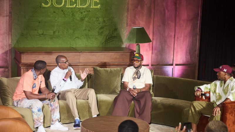 Dr. Walter Kimbrough (second from the left) uplifts HBCUs at ESSENCE Fest. Photo courtesy of ESSENCE.