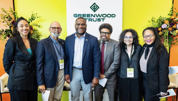 Dr. Michael L. Lomax, president and CEO, UNCF, spoke at the Black Wall Street Symposium at the Black Wall Street Legacy Festival in May 2026. He joined members of the Greenwood Trust, which aims to advance economic recovery and address disparities stemming from the 1921 Tulsa Race Massacre.