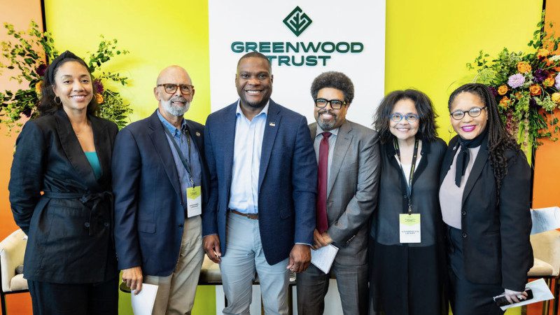 Dr. Michael L. Lomax, president and CEO, UNCF, spoke at the Black Wall Street Symposium at the Black Wall Street Legacy Festival in May 2026. He joined members of the Greenwood Trust, which aims to advance economic recovery and address disparities stemming from the 1921 Tulsa Race Massacre.
