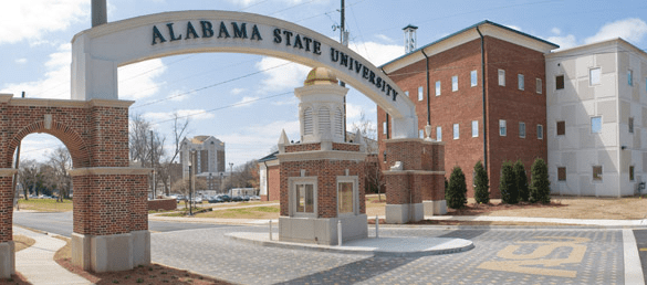Alabama State University sign
