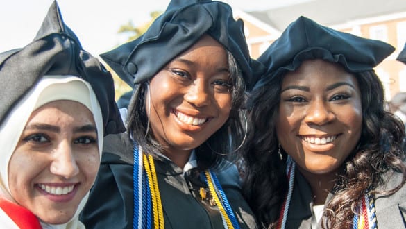Three female graduates of Bennett College