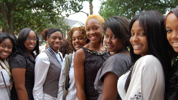 Group shot of female students from Bennett College