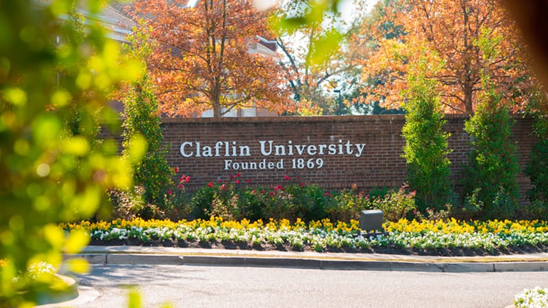Claflin University front signage