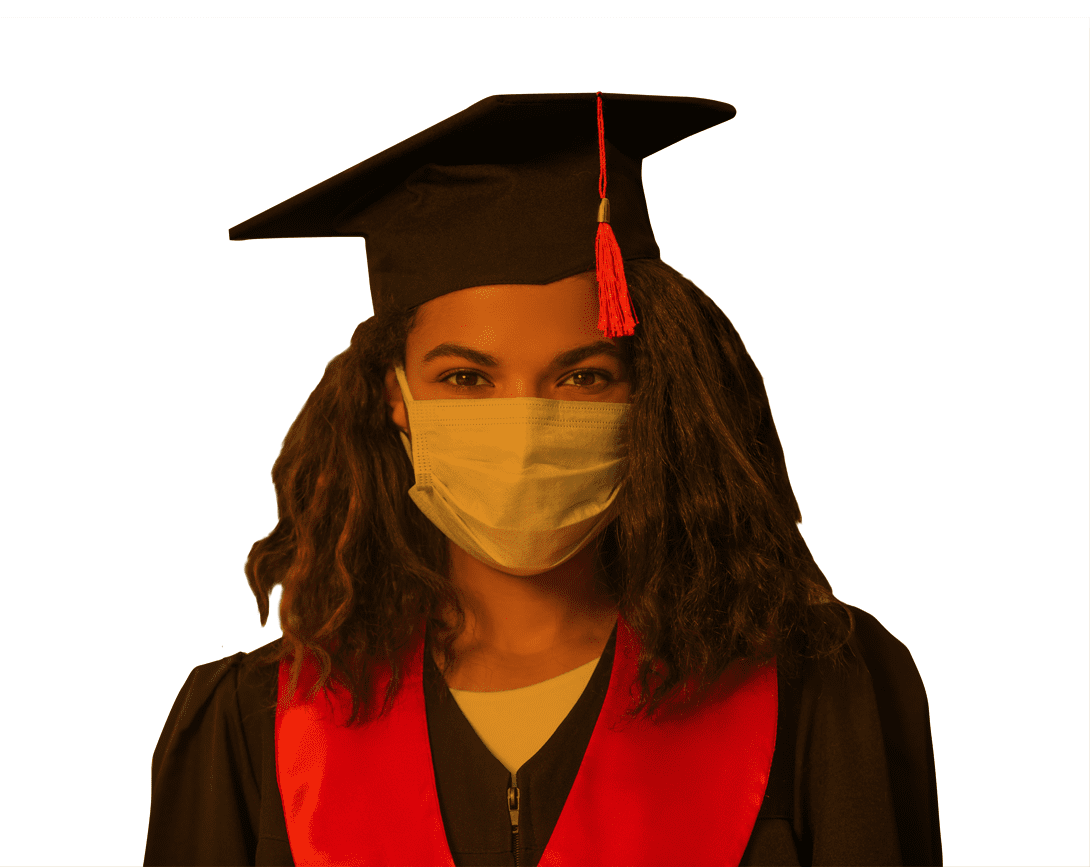 Woman in Graduation Garb