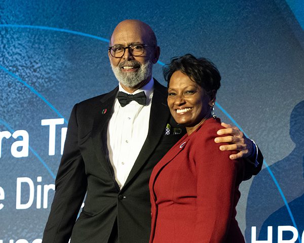 UNCF President and CEO Dr. Michael L. Lomax introducing Dr. Dietra Trent, new executive director of the White House Initiative on Advancing Educational Equity, Excellence, and Economic Opportunity through HBCUs, at the UNCF National A Mind Is …®Gala in Washington, D.C.