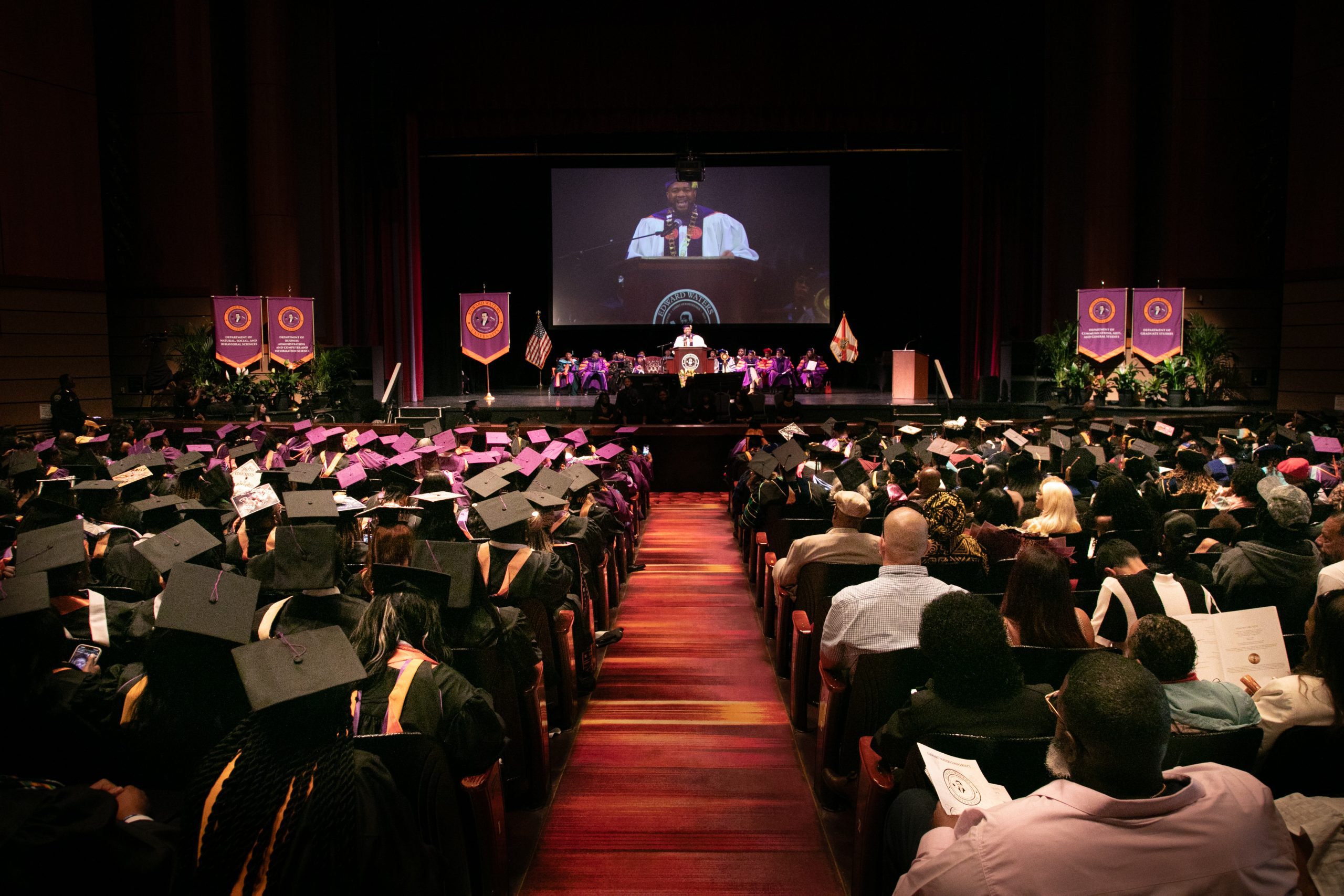 Auditorium during EWU commencement 2026