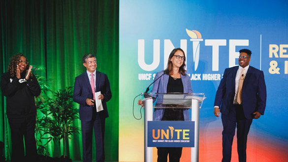 Thought leaders speak to an audience at UNCF Unite 2023