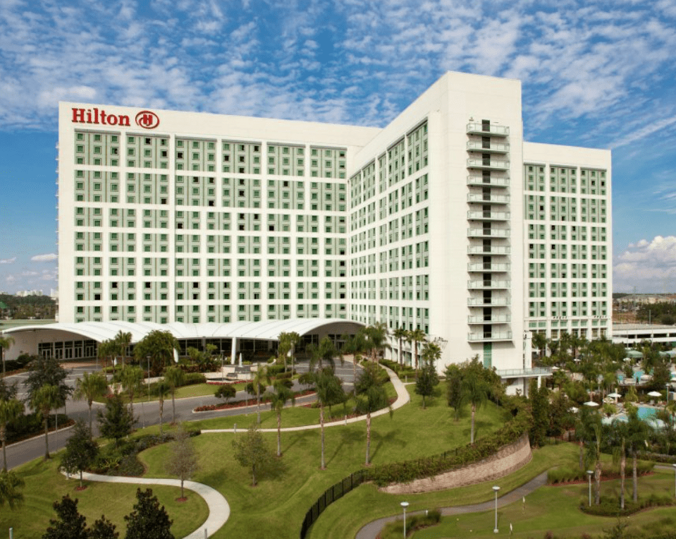 Exterior photo of the Orlando Hilton