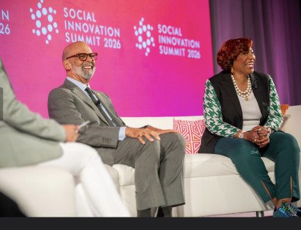Dr. Michael L. Lomax, president and CEO, UNCF, discussed moral leadership at the Social Innovation Summit, along with Dr. Bernice King, CEO, The King Center, and Emma Bloomberg, founder & CEO, Murmuration.