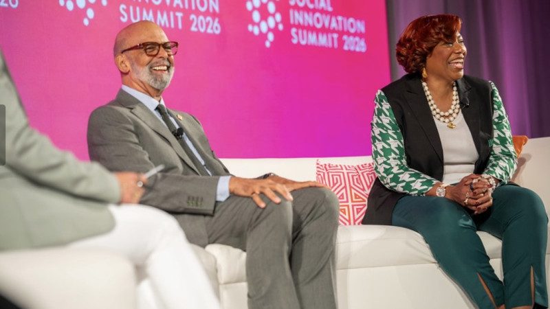 Dr. Michael L. Lomax, president and CEO, UNCF, discussed moral leadership at the Social Innovation Summit, along with Dr. Bernice King, CEO, The King Center, and Emma Bloomberg, founder & CEO, Murmuration.