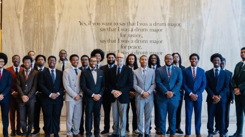 Dr. Lomax recently met with the latest class of Michael Lomax Success Scholars. The scholarship, made possible by a $40 million gift from Netflix’s Patty Quillin and Reed Hastings, allows students to graduate debt-free from Morehouse.