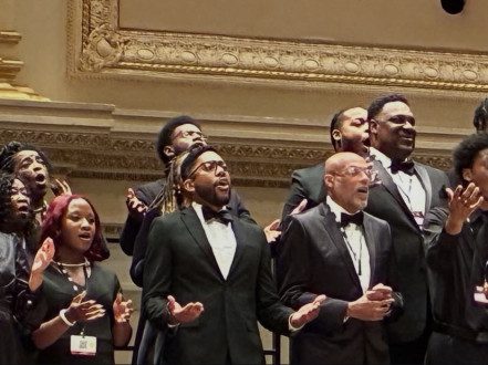 Justin Riddick performed at Carnegie Hall with the Talladega College choir. Photo from Justin Riddick.