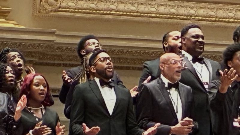 Justin Riddick performed at Carnegie Hall with the Talladega College choir. Photo from Justin Riddick.