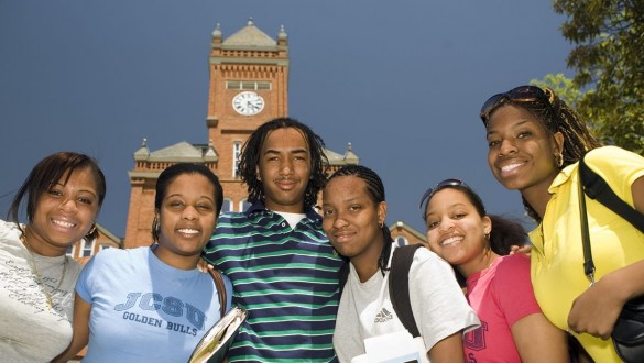 Group shot of students from Johnson C. Smith University