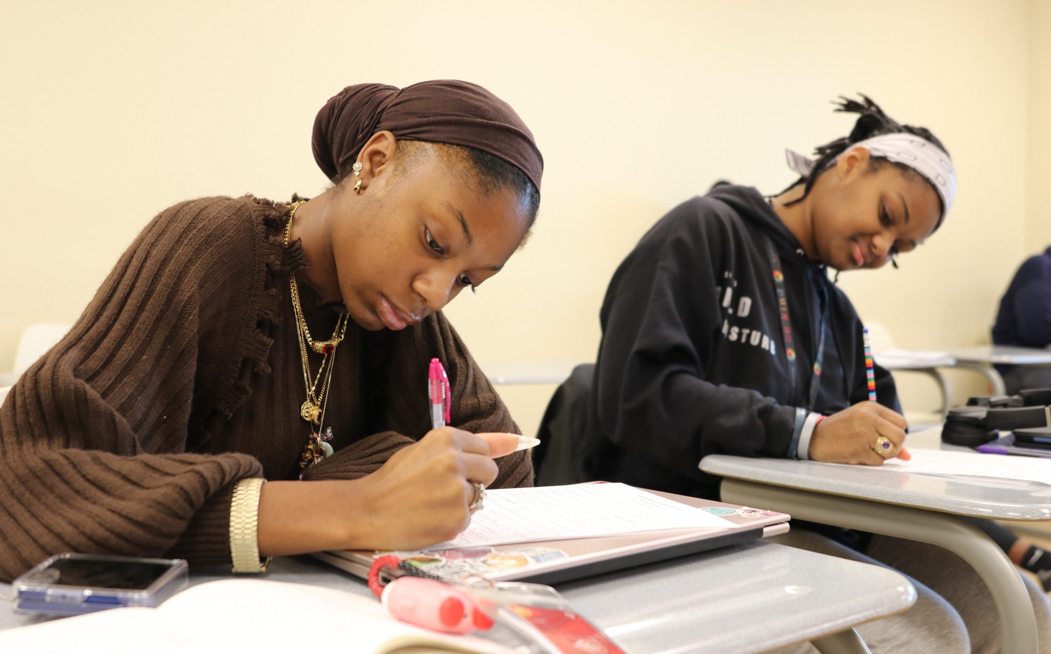 Lane College students working in class