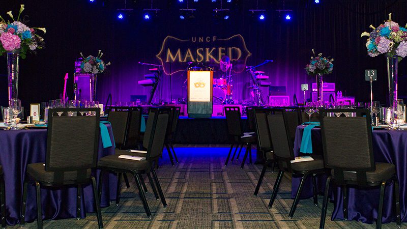 Masked ball ballroom before the party