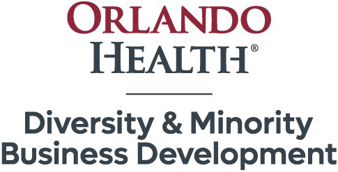 Orlando Health logo w/ Diversity & Minority Business Development feature