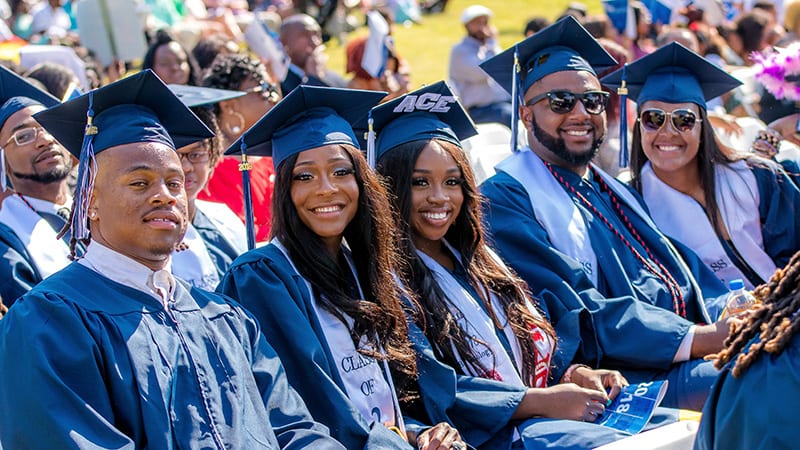 A group of students at graduation
