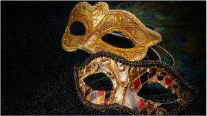 two masquerade masks