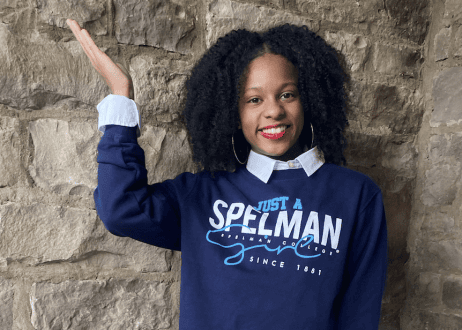 Taryn Magby sports a Spelman College sweatshirt. Photo from Taryn Magby.