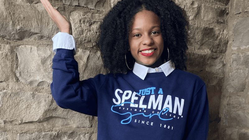 Taryn Magby sports a Spelman College sweatshirt. Photo from Taryn Magby.