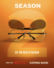 "A Different World" Season 2 flyer from Netflix. There's a 2 with sunglasses overtop and "See you back at Hillman" text overlaid with "Only on Netflix | Coming soon" at the bottom.