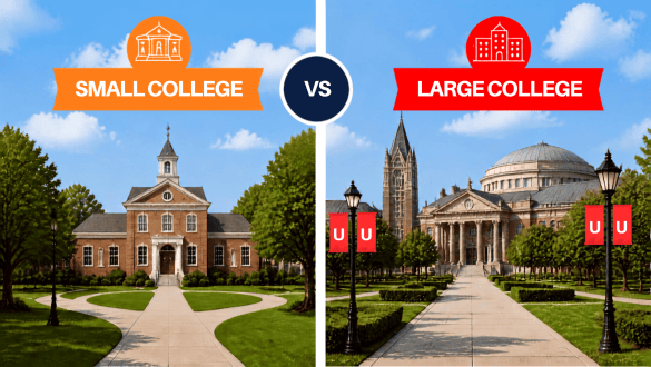 Small vs Large College Graphic