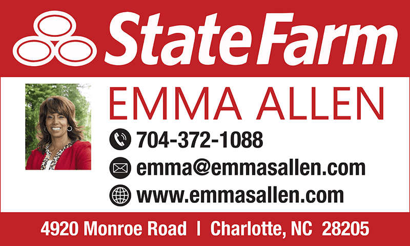 Emma Allen's personal State Farm business card