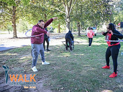 event attendees hula hooping