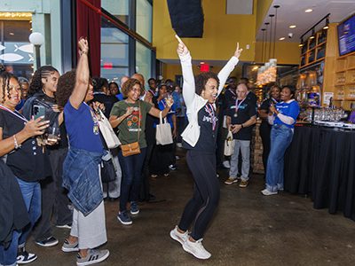 Some people celebrating at the 2025 New York Walk for Education