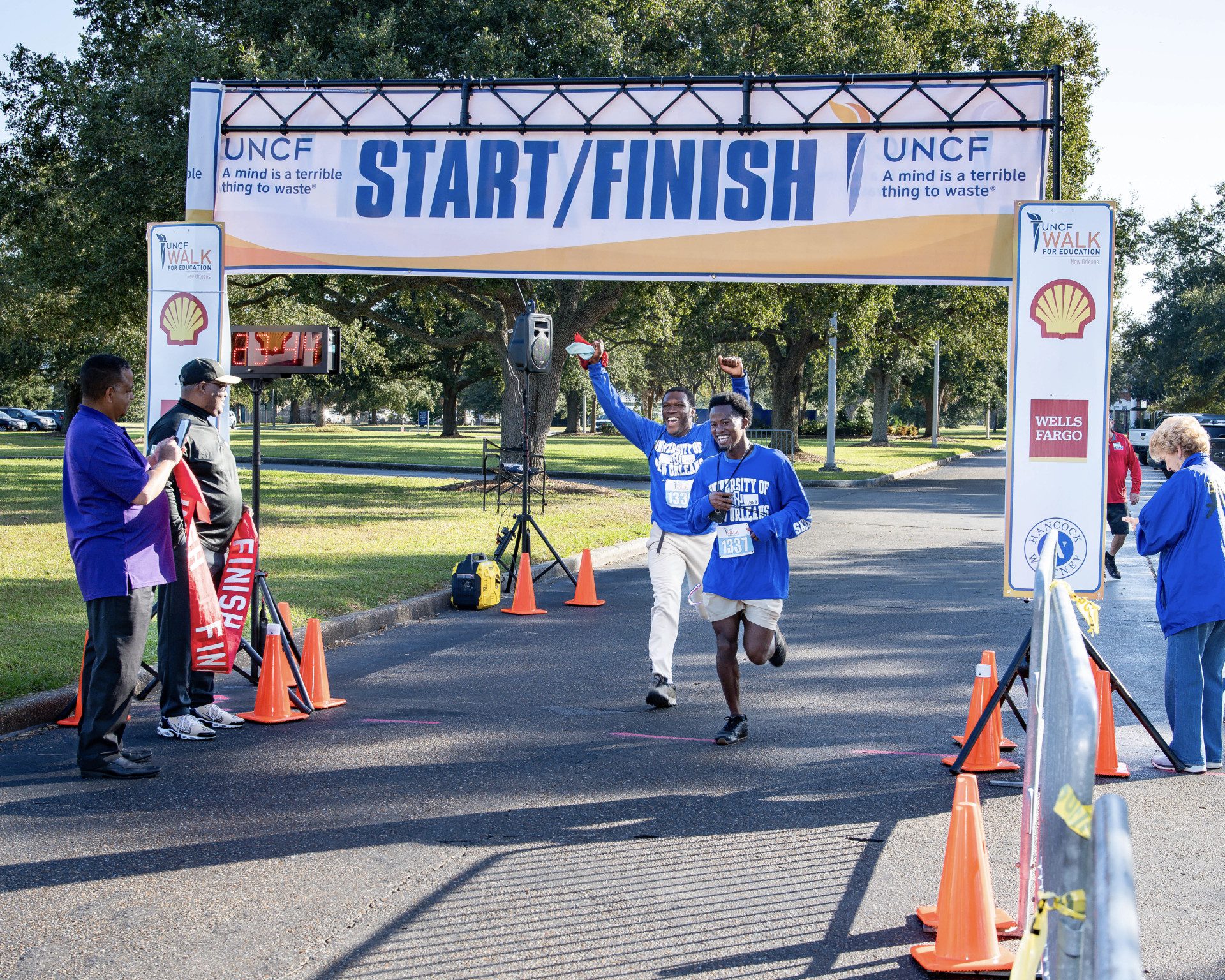 University of Louisiana students race to the finish line at UNCF’s Walk for Education in New Orleans, LA.