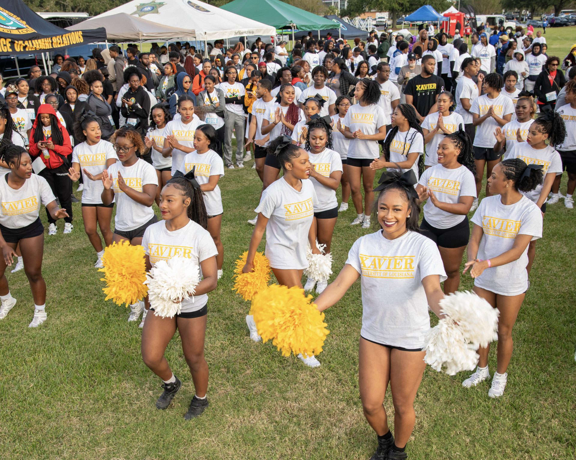 Xavier University of Louisiana cheerleaders perform at UNCF’s Walk for Education in New Orleans, LA.