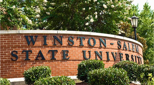 Winston-Salem State University sign