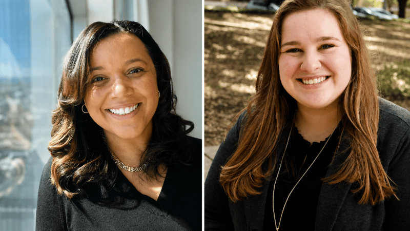 Xavier University of Louisiana faculty members Melissa R. Turner (left) and Taylor Magaw (right) are recipients of prestigious honors from the Louisiana Speech-Language-Hearing Association