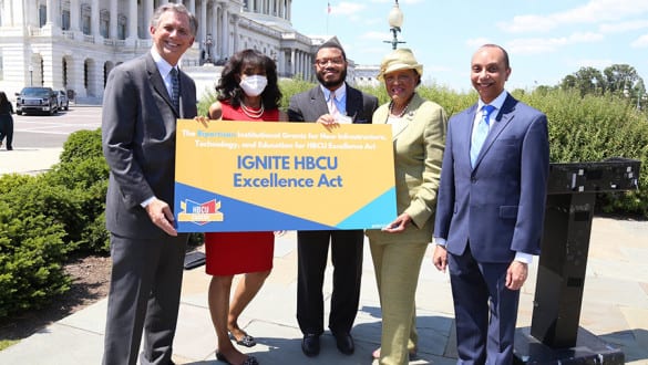 members of congress and UNCF VP with IGNITE banner