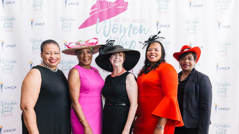 5 participants at Maya Angelou Women Who Lead Luncheon