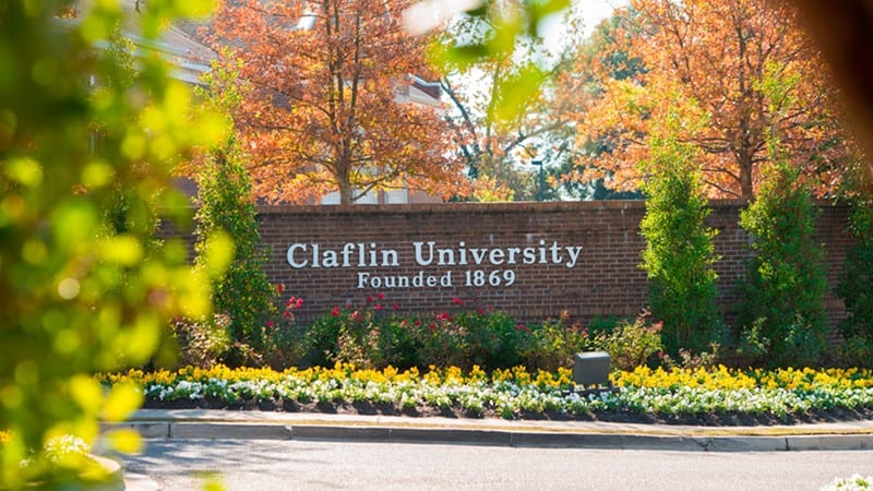 Claflin University sign