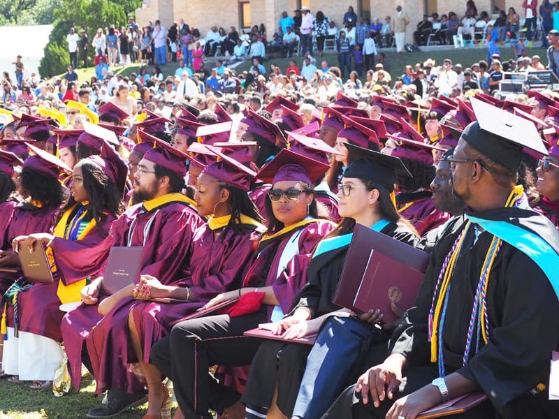 Graduation ceremony at Huston Tillotson University