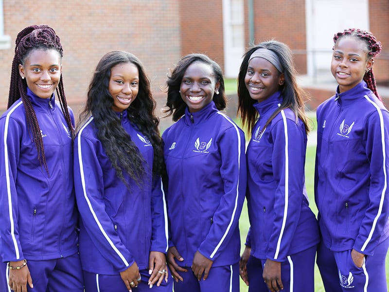 5 female Paine College student athletes