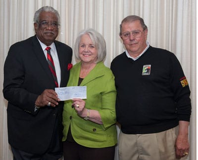 Left to right: Dr. Haywood L. Strickland, President and CEO of Wiley College, Patsy Ponder and Mr. Gene Ponder