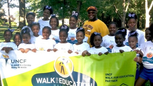 Group shot of young children during an UNCF Walk Education