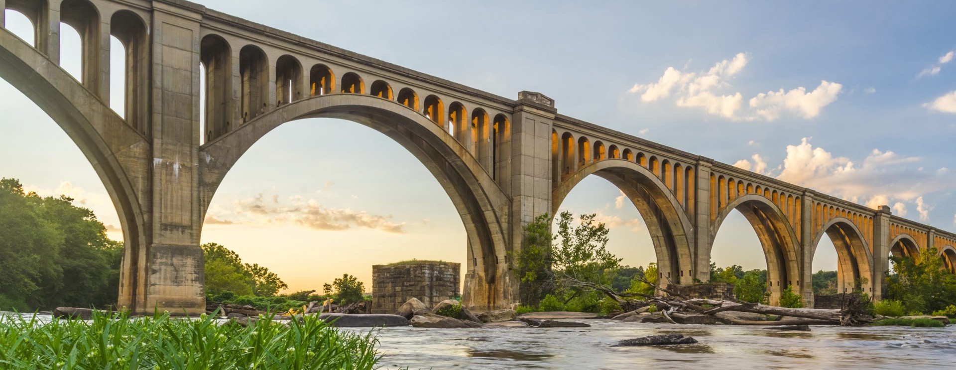 Bridge over James River in Virginia