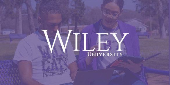 Wiley College logo superimposed over a stock image