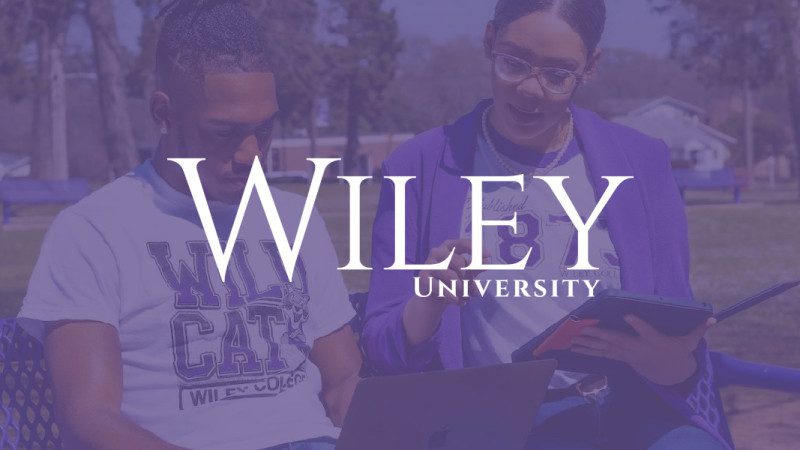 Wiley College logo superimposed over a stock image